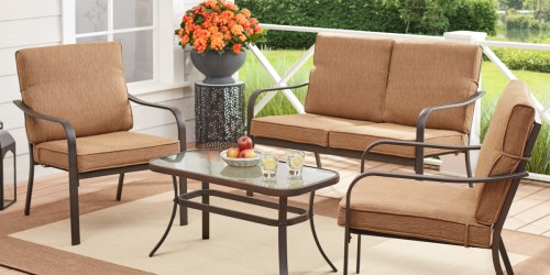 Mainstays 4-Piece Patio Conversation Set Only $194 Shipped on Walmart.online (Regularly $250)