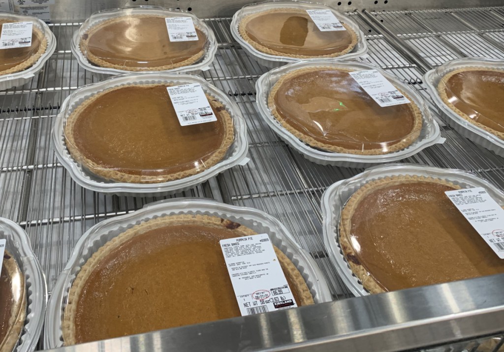 in-store display of fresh baked pies