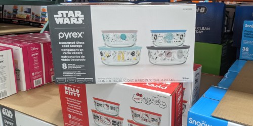 Pyrex Glass Food Storage Containers 8-Piece Sets Just $15.99 on Costco.online (Regularly $20) | Hello Kitty, Star Wars & More