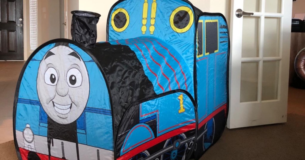 kids tent shaped like a train