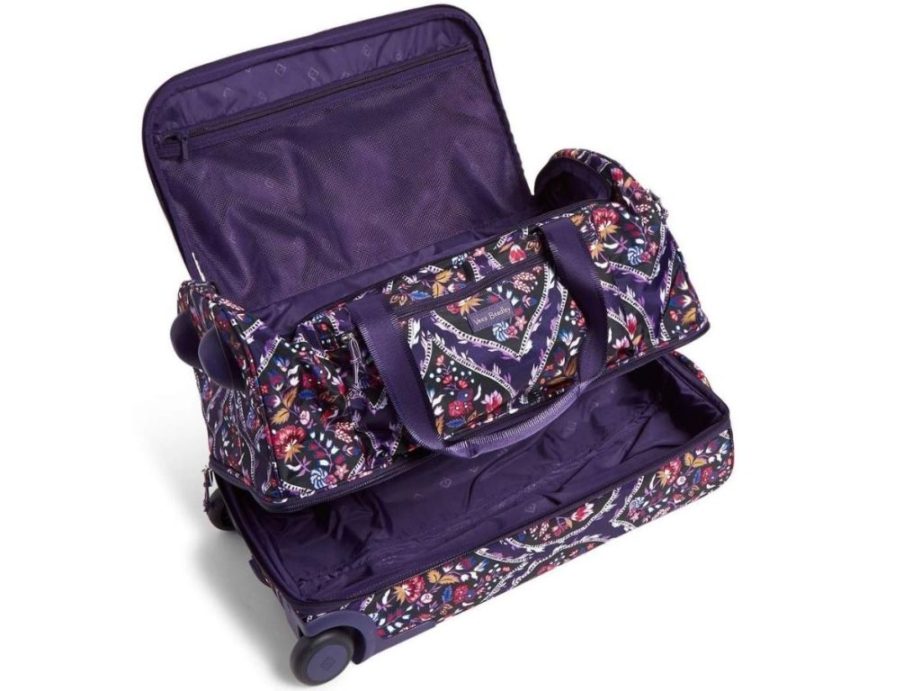 purple Vera Bradley luggage