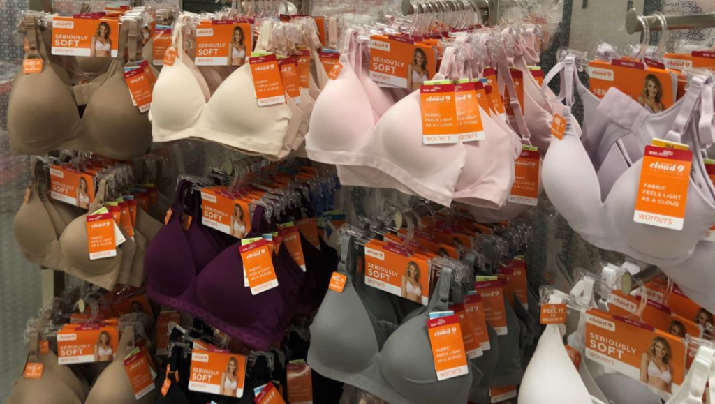 Warner's bra display at Kohl's