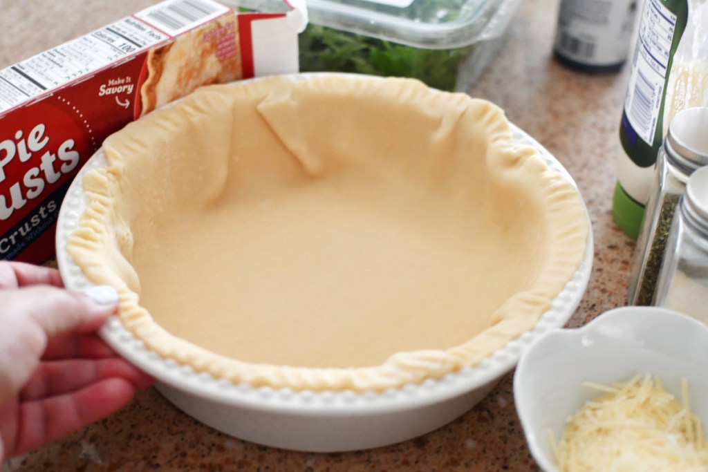 baking a crust in a pie pan 