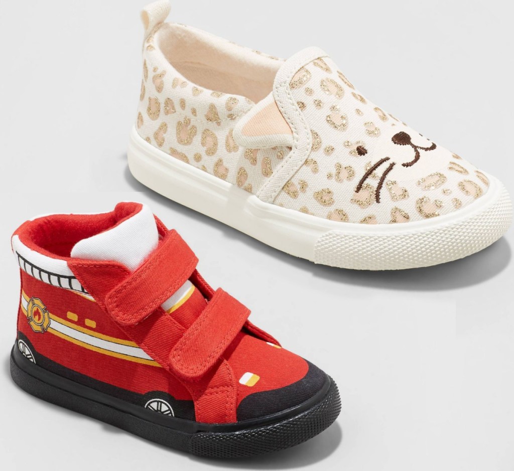 2 pairs of cat & jack kids shoes