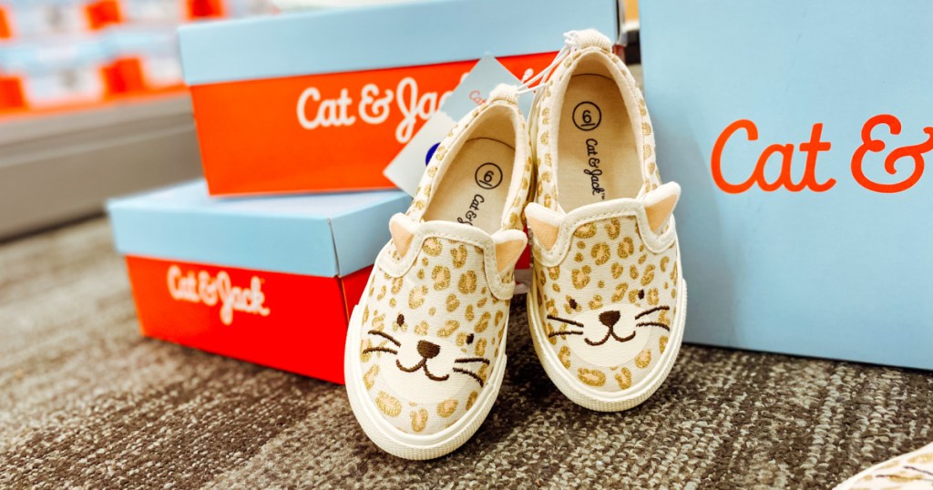 cat & jack leopard shoes in store at Target