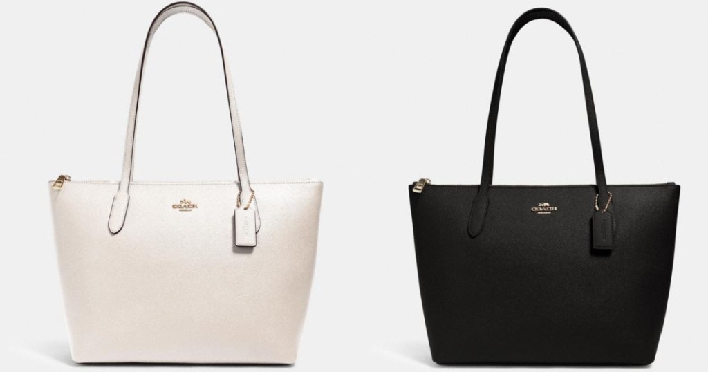 white and black tote bags