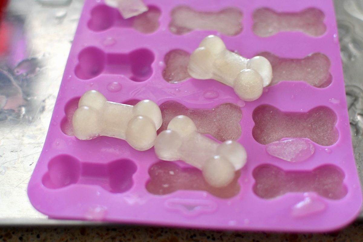 frozen dog treats onlineing out of silicone mold