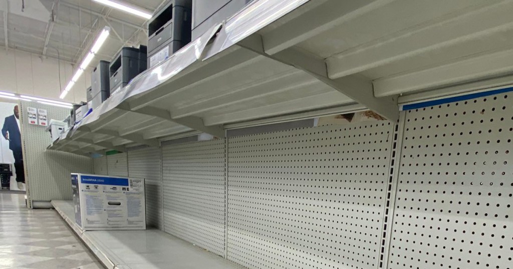 empty store shelves due to chip shortage