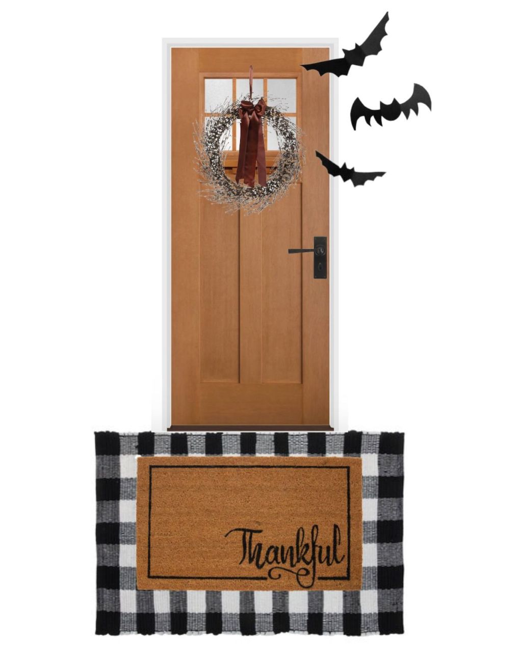 graphic of front door with fall decor