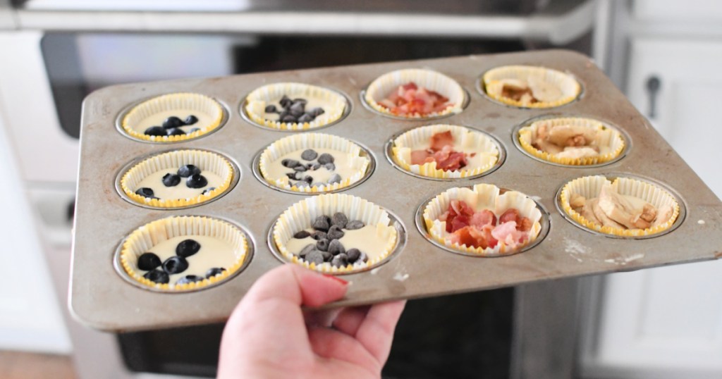 pancake muffins in a pan