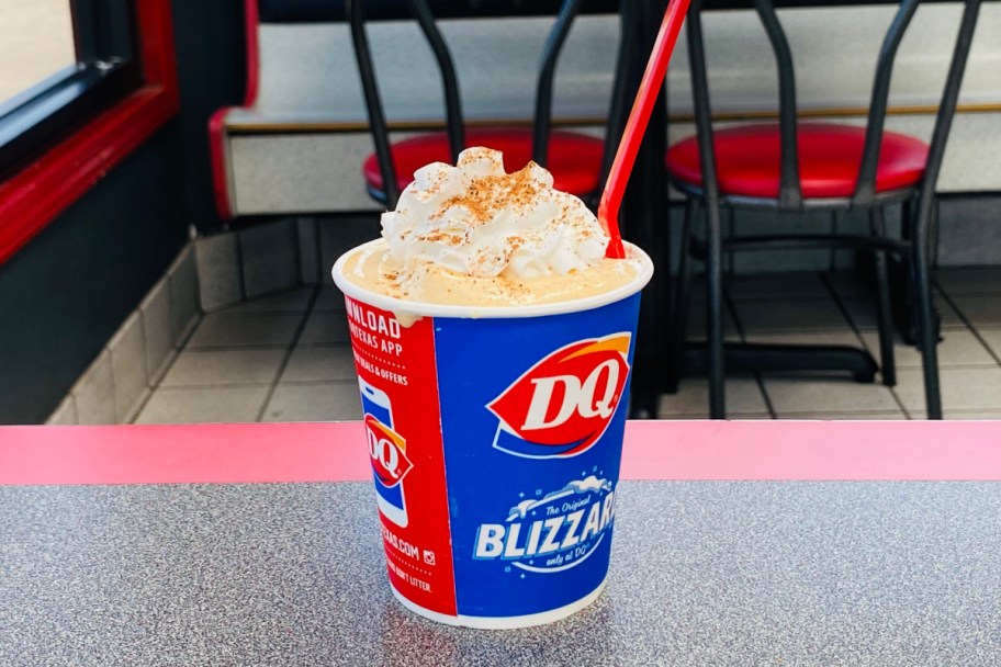 pumpkin pie blizzard at dairy queen