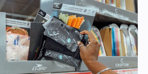 Crane Reusable Sandwich Bags 2-Pack or Snack Bags 3-Pack Only $4.99 at ALDI