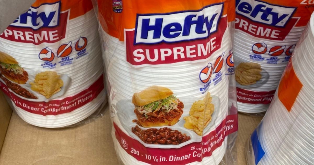 Hefty supreme plates in store