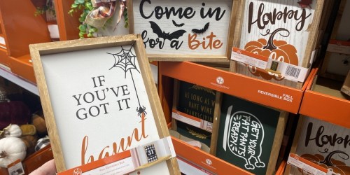 Huntington Home Fall Reversible Wall Signs Just $3.99 at ALDI