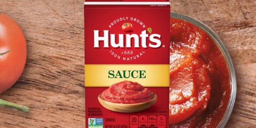 Hunts Tomato Sauce 14.8oz Carton 12-Pack Only $9 Shipped on Amazon | Just 75¢ Each