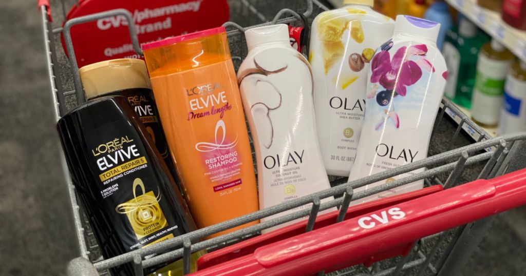 shampoo and body wash in basket 