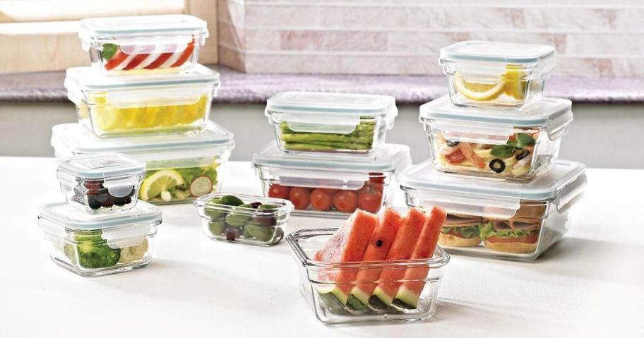 glass food storage set