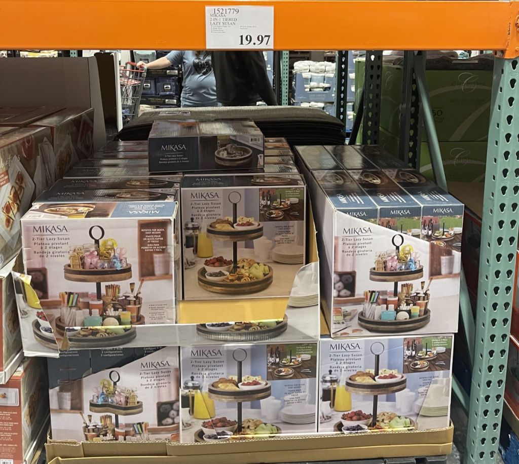 display of Mikasa Lazy Susans at Costco