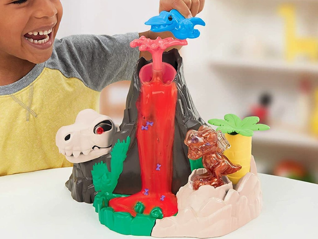 Play-Doh Slime Dino Crew Lava Bones Island Volcano Playset