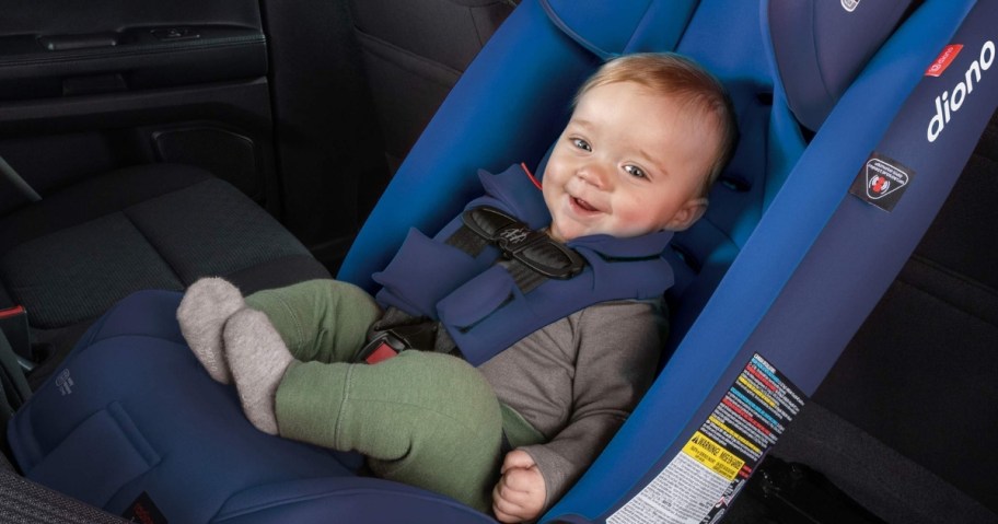 baby in a Diono Car Seat