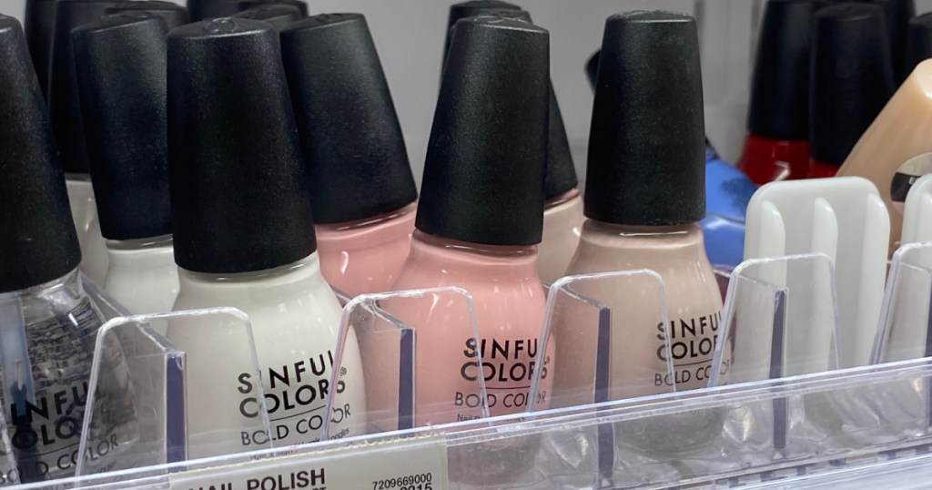 nail polish on shelf 