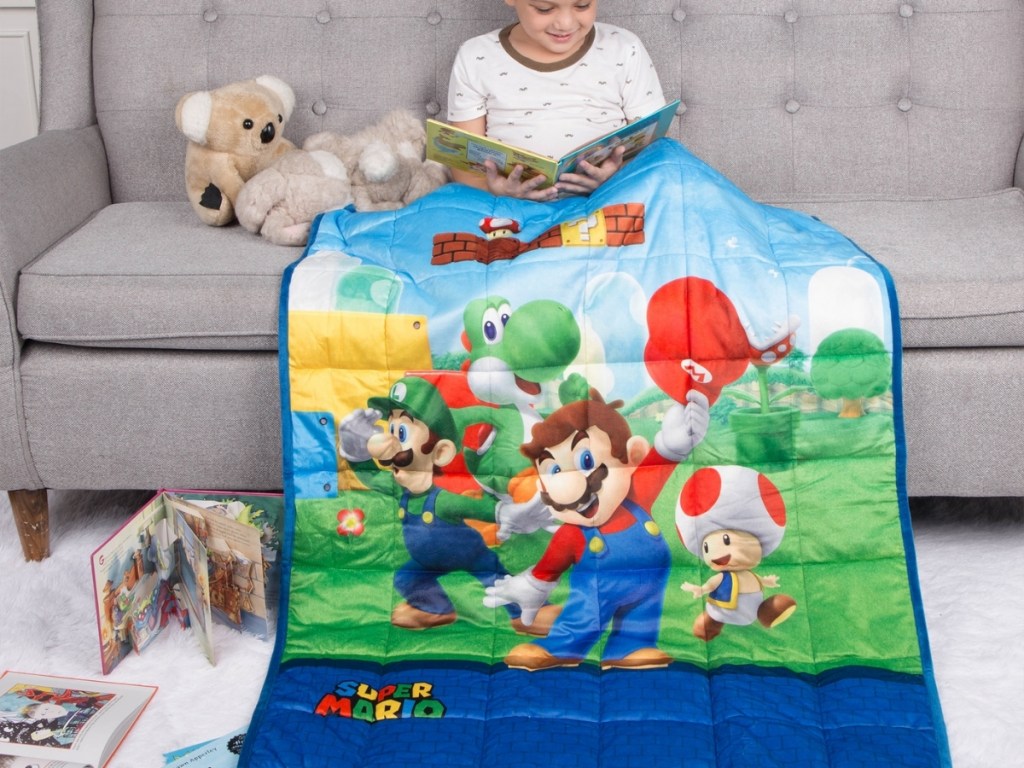 super mario weighted blanket for kids