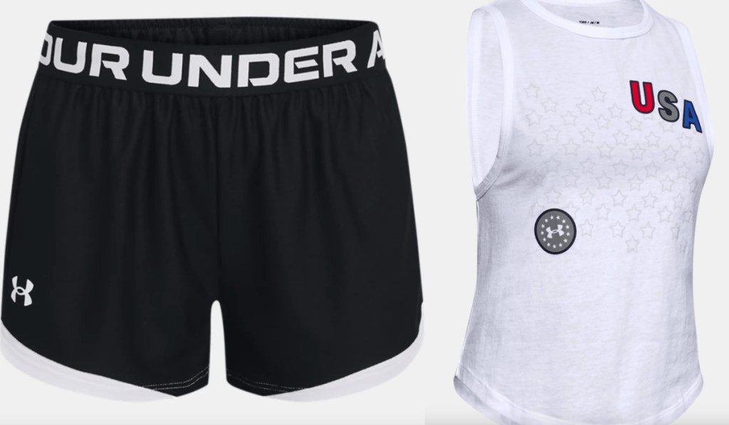 UA girls shorts and tank