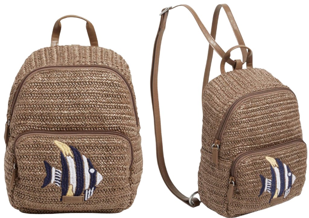 Vera Bradley straw backpack