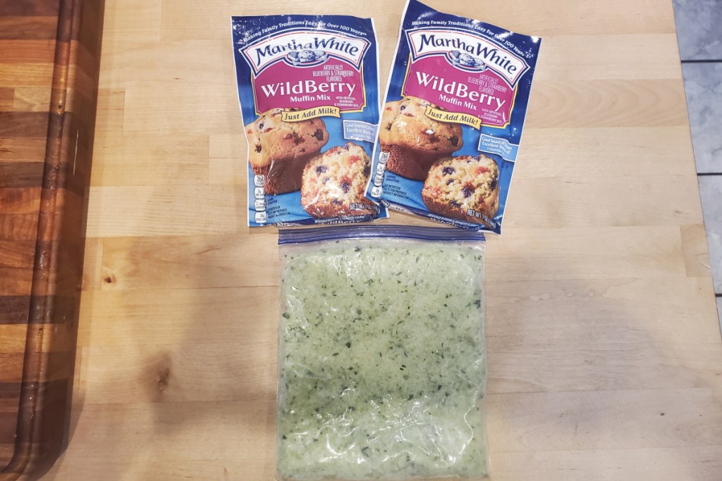 frozen zucchini and muffin mix