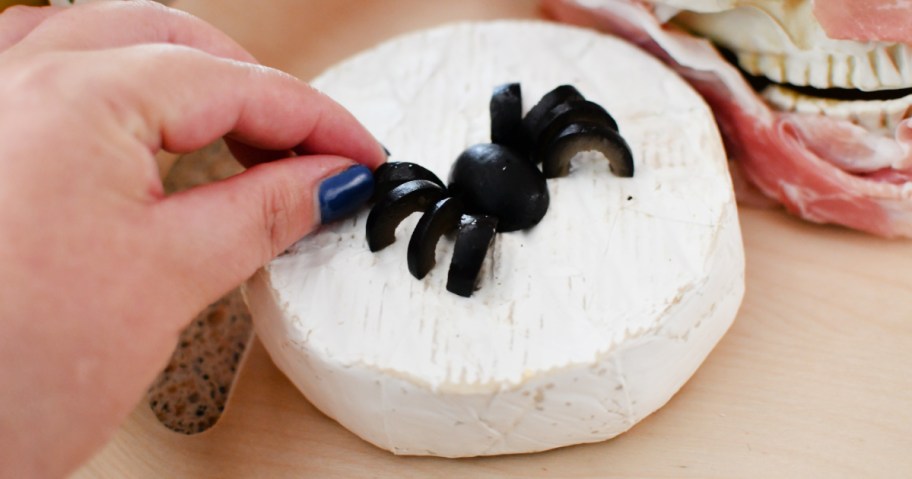 making a black olive spider