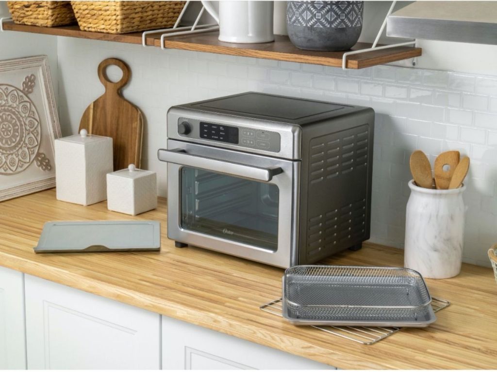 air fryer toaster oven on kitchen counter