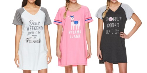 Women’s Sleep Shirts & Pajama Sets from $6.53 on Walmart.online (Regularly $13)