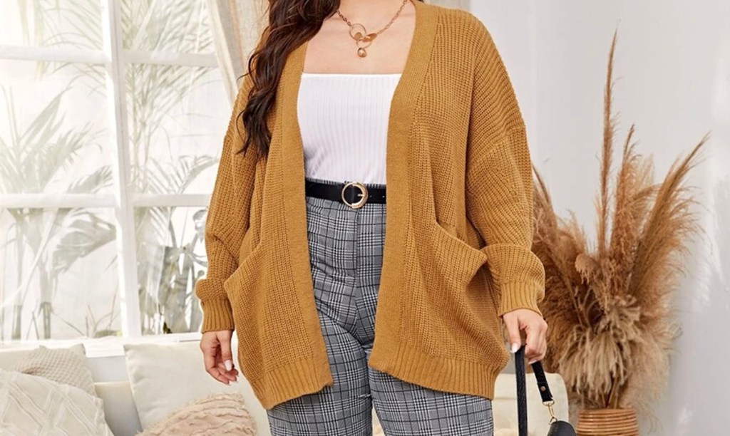 shein plus size cardigan