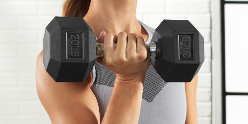 30% Off Amazon Basics Rubber Encased Hex Dumbbells + Free Shipping