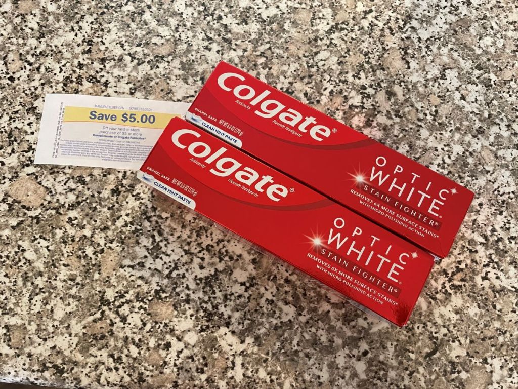 two toothpastes with Register Rewards