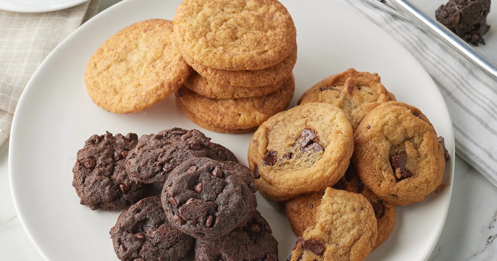 plate of assorted cookies