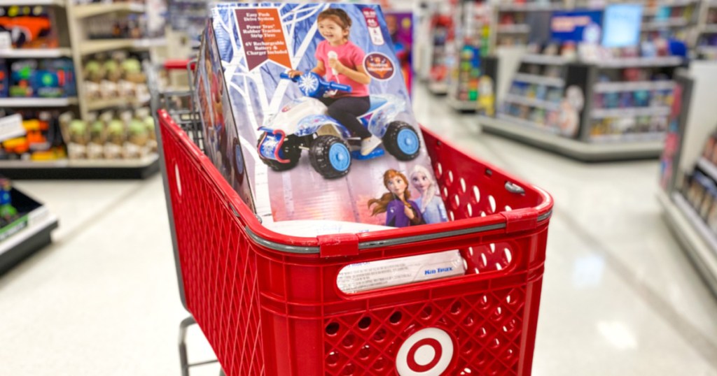 Disney Frozen Kid Trax 6 Powered Ride On in target cart