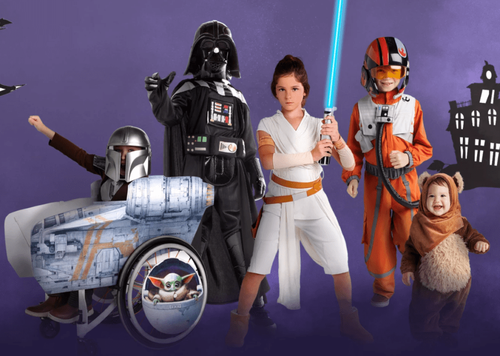 kids in Star Wars costumes