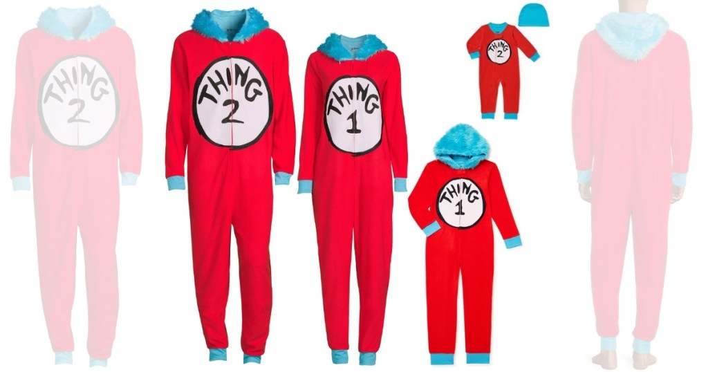 Dr. Seuss Thing 1 and Thing 2 Matching Family Pajamas