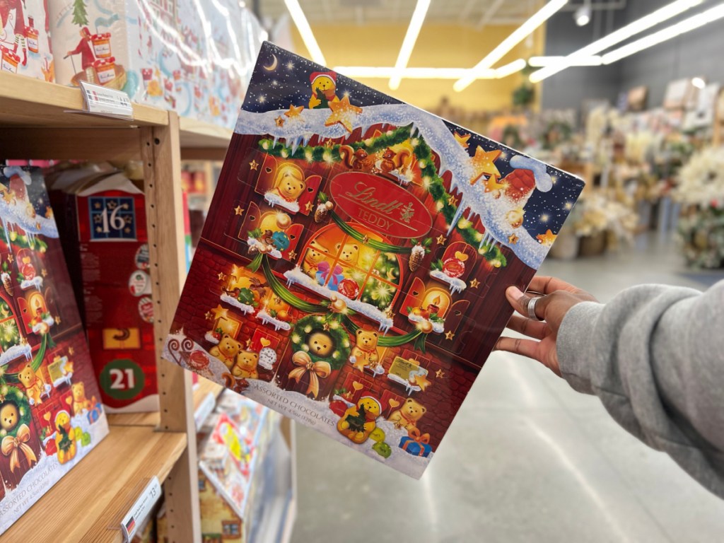 Lindt Milk Chocolate Teddy Bear Advent Calendar inside world market