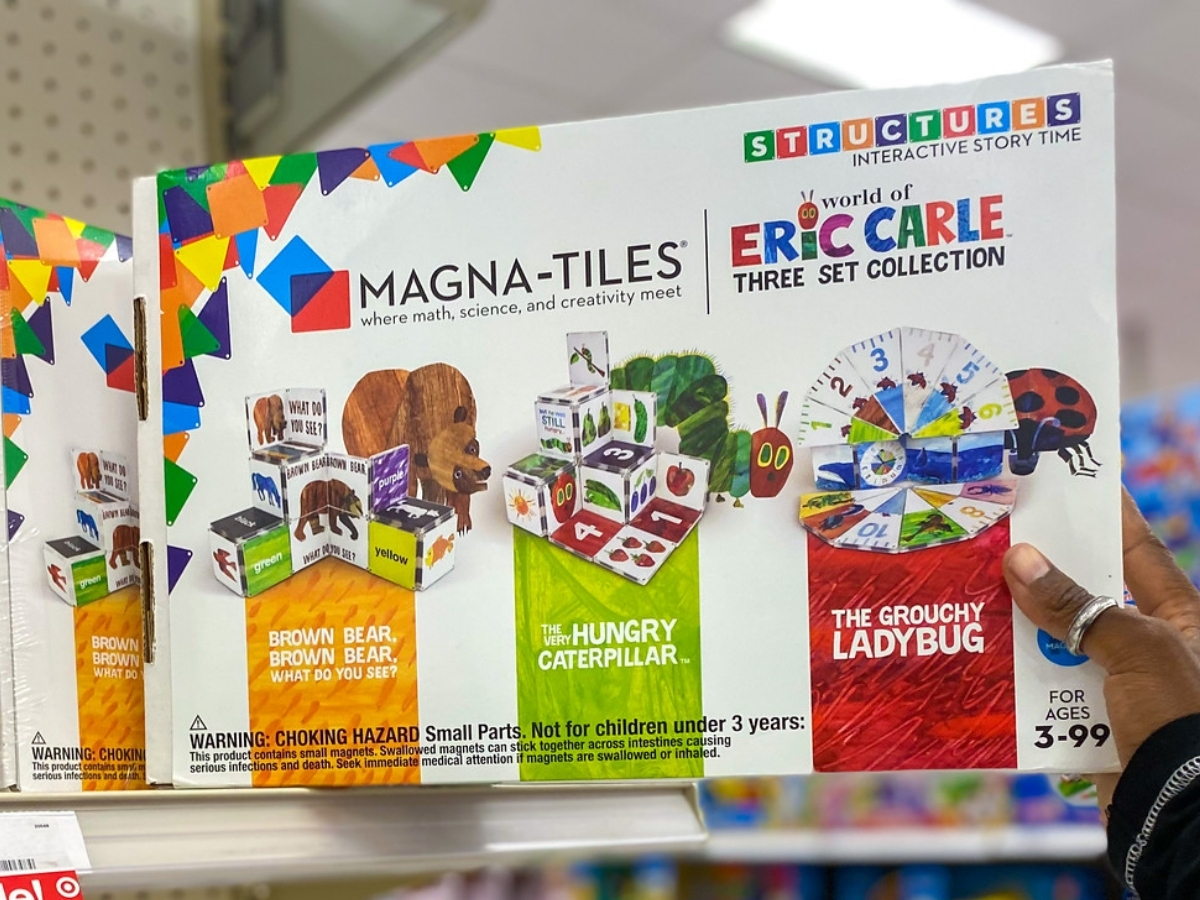 magna tiles structures with eric carle stories