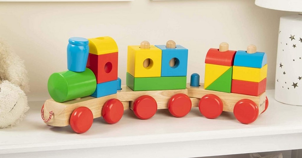 melissa and doug stacking train 18 piece set