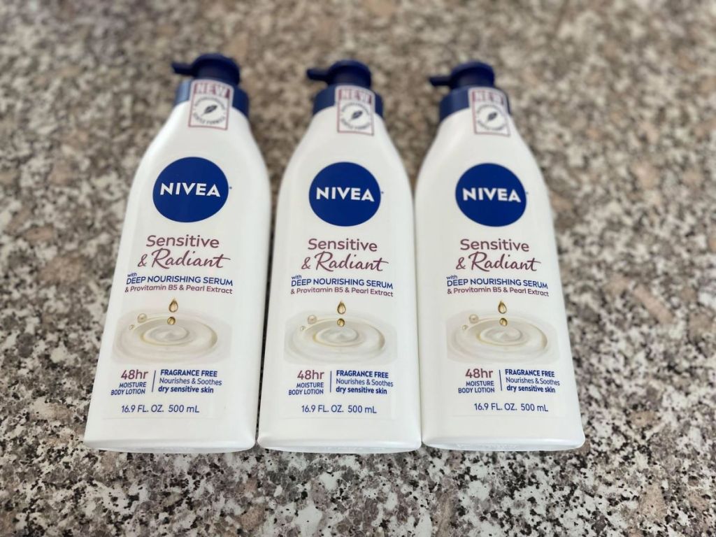 three Nivea lotions