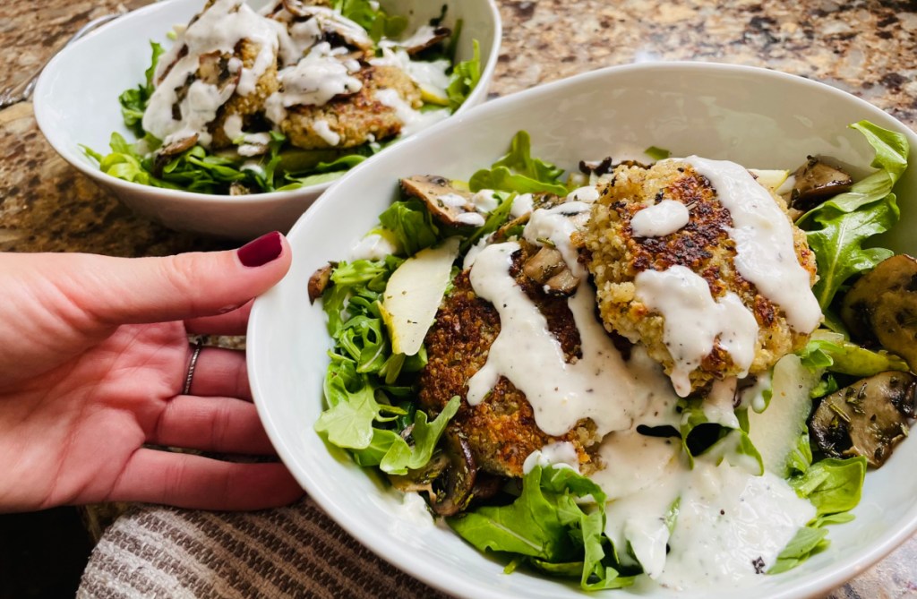 Purple Carrot Meals with Chickpea Falafel and Salad