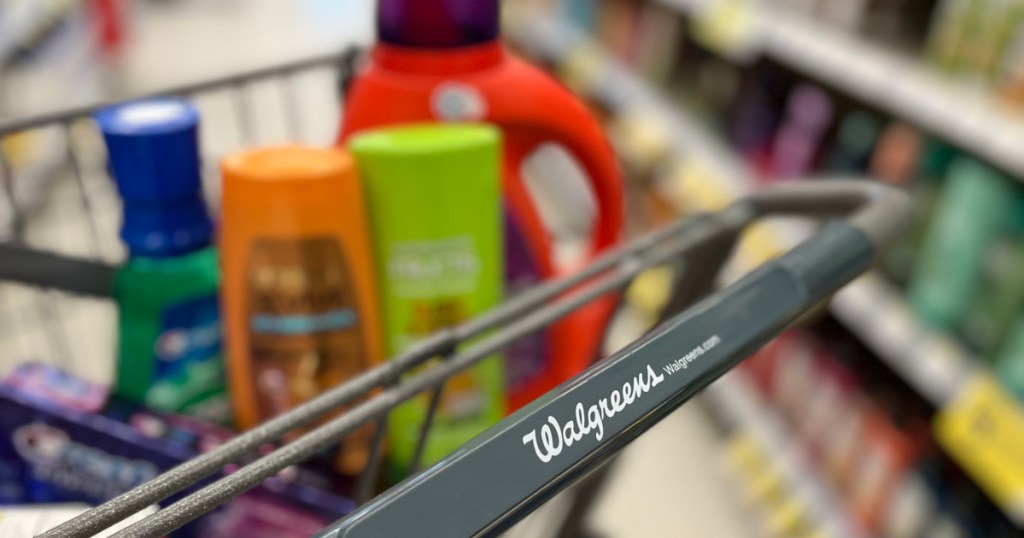 personal care products in cart