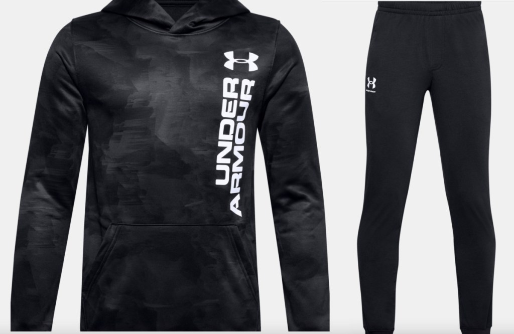 boys under armour apparel hoodie + joggers