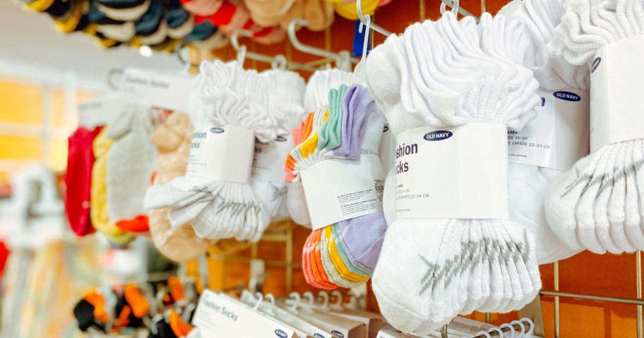 old navy sock multipacks in store