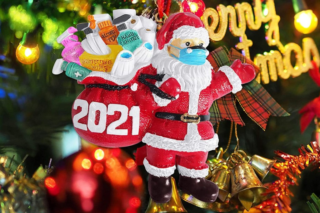 santa 2021 funny ornament