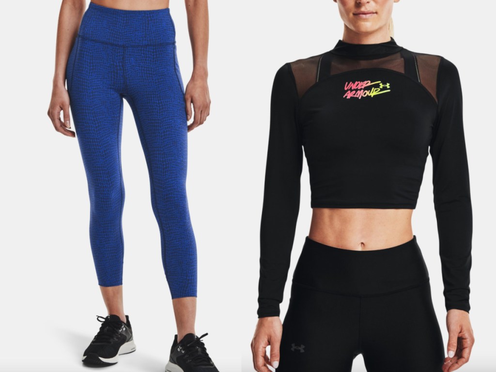 under armour leggings + crop top