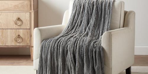 Brookstone Heated Faux Fur Throw Only $30 on Walmart.online (Regularly $50)